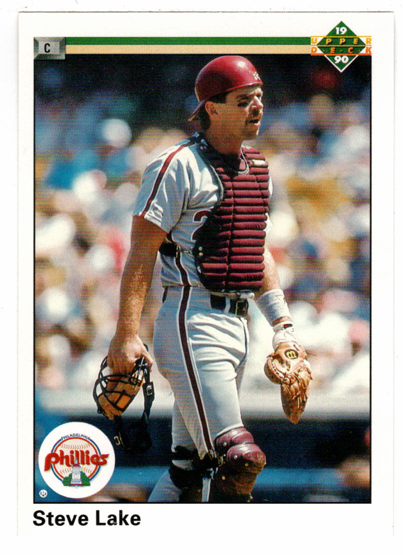 Steve Lake - Philadelphia Phillies (MLB Baseball Card) 1990 Upper Deck # 491 Mint