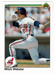 Mitch Webster - Cleveland Indians (MLB Baseball Card) 1990 Upper Deck # 730 Mint