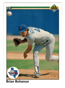 Brian Bohanon RC - Texas Rangers (MLB Baseball Card) 1990 Upper Deck # 731 Mint