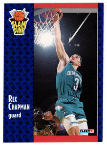 Rex Chapman - Charlotte Hornets - Slam Dunk (NBA Basketball Card) 1991-92 Fleer # 229 Mint