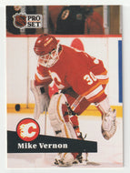 Mike Vernon - Calgary Flames (NHL Hockey Card) 1991-92 Pro Set # 35 Mint