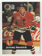 Jeremy Roenick - Chicago Blackhawks (NHL Hockey Card) 1991-92 Pro Set # 40 Mint