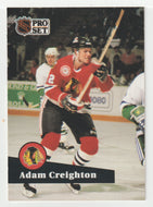 Adam Creighton - Chicago Blackhawks (NHL Hockey Card) 1991-92 Pro Set # 42 Mint