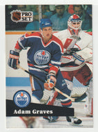 Adam Graves - Edmonton Oilers (NHL Hockey Card) 1991-92 Pro Set # 67 Mint