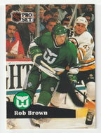 Rob Brown - Hartford Whalers (NHL Hockey Card) 1991-92 Pro Set # 80 Mint