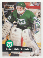 Peter Sidorkiewicz - Hartford Whalers (NHL Hockey Card) 1991-92 Pro Set # 90 Mint