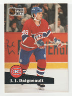 J.J. Daigneault - Montreal Canadiens (NHL Hockey Card) 1991-92 Pro Set # 124 Mint