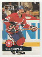 Mike McPhee - Montreal Canadiens (NHL Hockey Card) 1991-92 Pro Set # 129 Mint