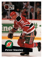 Peter Stastny - New Jersey Devils (NHL Hockey Card) 1991-92 Pro Set # 143 Mint