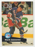 Mark Janssens - New York Rangers (NHL Hockey Card) 1991-92 Pro Set # 158 Mint