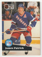 James Patrick - New York Rangers (NHL Hockey Card) 1991-92 Pro Set # 164 Mint