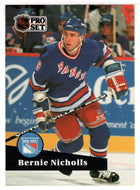 Bernie Nicholls - New York Rangers (NHL Hockey Card) 1991-92 Pro Set # 166 Mint