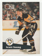 Scott Young - Pittsburgh Penguins (NHL Hockey Card) 1991-92 Pro Set # 195 Mint