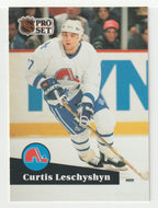 Curtis Leschyshyn - Quebec Nordiques (NHL Hockey Card) 1991-92 Pro Set # 198 Mint