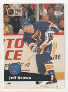 Jeff Brown - St. Louis Blues (NHL Hockey Card) 1991-92 Pro Set # 212 Mint