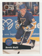 Brett Hull - St. Louis Blues (NHL Hockey Card) 1991-92 Pro Set # 215 Mint