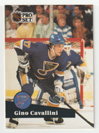 Gino Cavallini - St. Louis Blues (NHL Hockey Card) 1991-92 Pro Set # 218 Mint