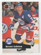 Brent Ashton - Winnipeg Jets (NHL Hockey Card) 1991-92 Pro Set # 272 Mint