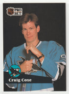 Craig Coxe - San Jose Sharks (NHL Hockey Card) 1991-92 Pro Set # 329 Mint