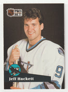 Jeff Hackett - San Jose Sharks (NHL Hockey Card) 1991-92 Pro Set # 331 Mint