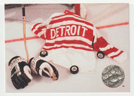 Detroit Red Wings Team Logo (NHL Hockey Card) 1991-92 Pro Set Platinum # 147 Mint