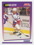 Brian Leetch - New York Rangers (NHL Hockey Card) 1991-92 Score American # 5 Mint