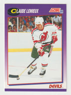 Claude Lemieux - New Jersey Devils (NHL Hockey Card) 1991-92 Score American # 22 Mint