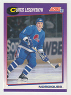 Curtis Leschyshyn - Quebec Nordiques (NHL Hockey Card) 1991-92 Score American # 58 Mint