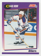 Craig Muni - Edmonton Oilers (NHL Hockey Card) 1991-92 Score American # 67 Mint