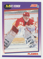 Mike Vernon - Calgary Flames (NHL Hockey Card) 1991-92 Score American # 80 Mint