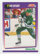 Todd Krygier - Hartford Whalers (NHL Hockey Card) 1991-92 Score American # 97 Mint