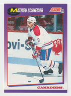 Mathieu Schneider - Montreal Canadiens (NHL Hockey Card) 1991-92 Score American # 105 Mint