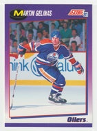 Martin Gelinas - Edmonton Oilers (NHL Hockey Card) 1991-92 Score American # 159 Mint