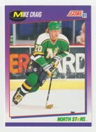 Mike Craig - Minnesota North Stars (NHL Hockey Card) 1991-92 Score American # 181 Mint
