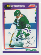 Peter Sidorkiewicz - Hartford Whalers (NHL Hockey Card) 1991-92 Score American # 203 Mint