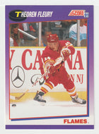 Theo Fleury - Calgary Flames (NHL Hockey Card) 1991-92 Score American # 226 Mint