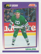 Rob Brown - Hartford Whalers (NHL Hockey Card) 1991-92 Score American # 246 Mint