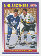 Aaron & Neal Broten - Brothers (NHL Hockey Card) 1991-92 Score American # 307 Mint