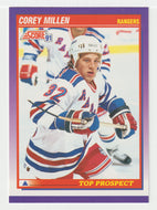 Corey Millen RC - New York Rangers - Top Prospects (NHL Hockey Card) 1991-92 Score American # 318 Mint