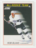 Rob Blake - Los Angeles Kings - All-Rookie All-Star Team (NHL Hockey Card) 1991-92 Score American # 349 Mint