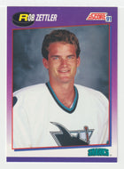 Rob Zettler - San Jose Sharks (NHL Hockey Card) 1991-92 Score American # 370 Mint