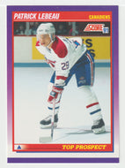 Patrick Lebeau RC - Montreal Canadiens - Top Prospects (NHL Hockey Card) 1991-92 Score American # 390 Mint