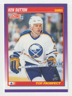 Ken Sutton RC - Buffalo Sabres - Top Prospects (NHL Hockey Card) 1991-92 Score American # 393 Mint