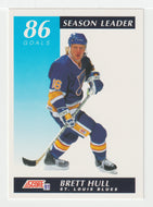 Brett Hull - St. Louis Blues - Season Leader - Goals (NHL Hockey Card) 1991-92 Score American # 404 Mint
