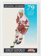 Sergei Fedorov - Detroit Red Wings - Season Leader - Rookie Points (NHL Hockey Card) 1991-92 Score American # 408 Mint