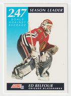 Ed Belfour - Chicago Blackhawks - Season Leader - GAA (NHL Hockey Card) 1991-92 Score American # 411 Mint