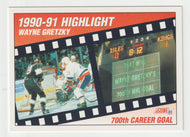 Wayne Gretzky - Los Angeles Kings - 1990-91 Season Highlights (NHL Hockey Card) 1991-92 Score American # 413 Mint