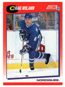 Craig Wolanin - Quebec Nordiques (NHL Hockey Card) 1991-92 Score Canadian # 74 Mint