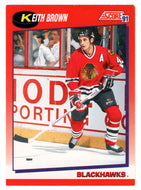 Keith Brown - Chicago Blackhawks (NHL Hockey Card) 1991-92 Score Canadian # 76 Mint