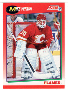 Mike Vernon - Calgary Flames (NHL Hockey Card) 1991-92 Score Canadian # 80 Mint